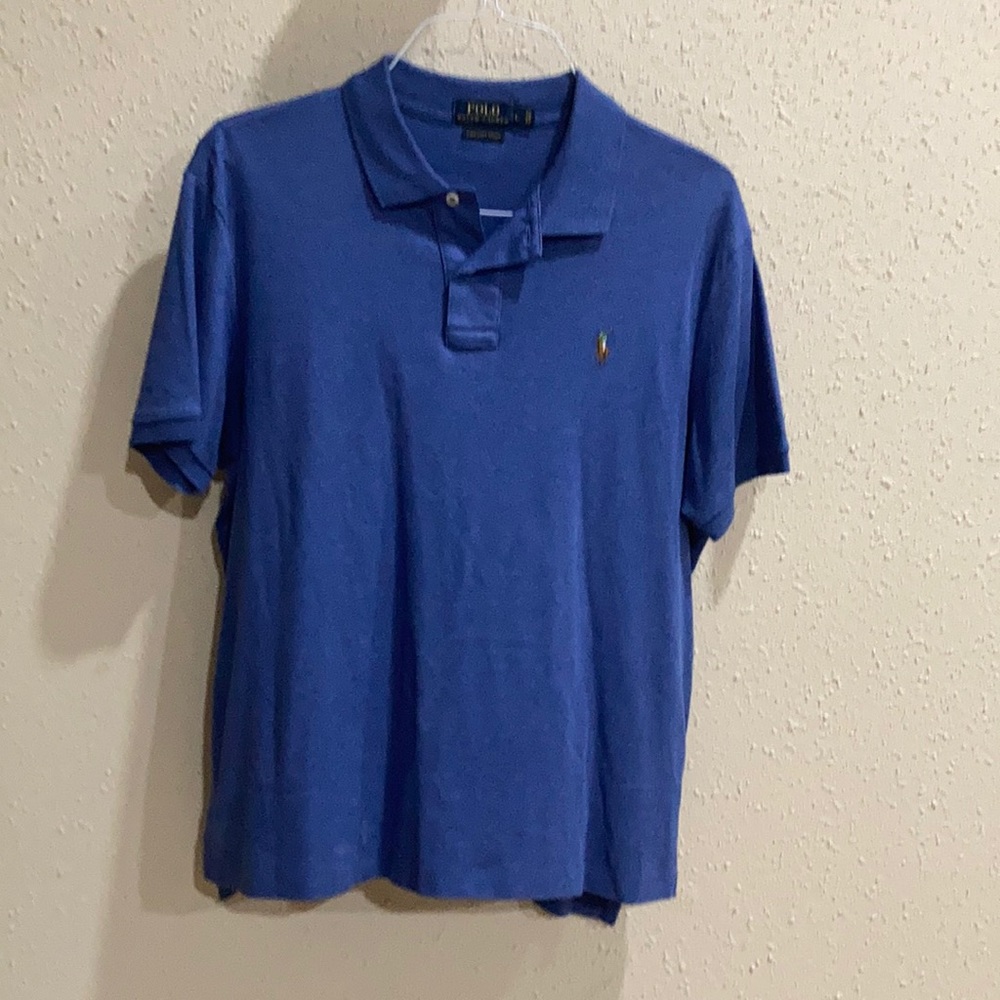 Large Blue short sleeved Polo shirt